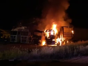 Запалила се три камиона код Петрове цркве у Новом Пазару