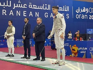Вељко Ћук освојио рекордно злато Србији у мачевању на Медитеранским играма