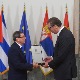 Вучић кубанском министру: Србија не заборавља своје пријатеље