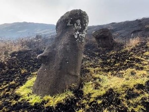 Пожар уништио камене главе на Ускршњем острву